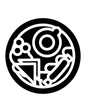 Kahvaltı simgesinin vektör illüstrasyonu