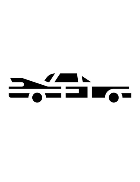 Vektor Illustration Des Retro Autos Auf Weißem Hintergrund — Stockvektor