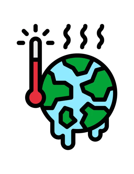 地球温暖化生態ベクトル図 — ストックベクタ
