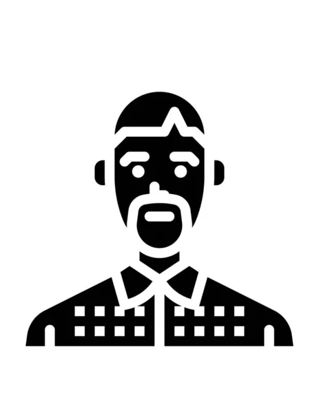 Mann Avatar Symbol Vektor Illustration — Stockvektor