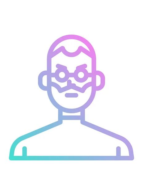 Man Avatar Karakter Vektor Illusztráció Tervezés — Stock Vector