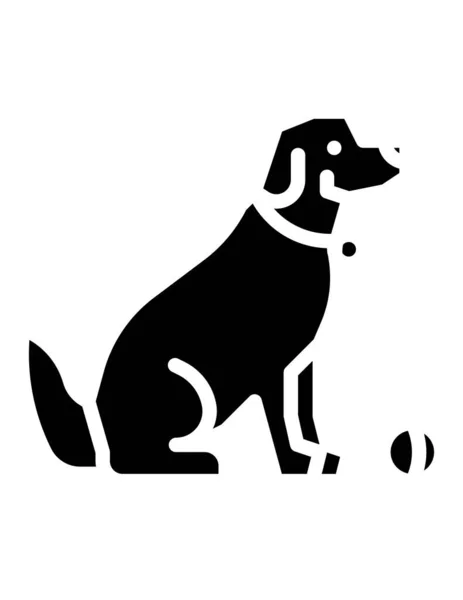 Perro Icono Vector Ilustración — Archivo Imágenes Vectoriales