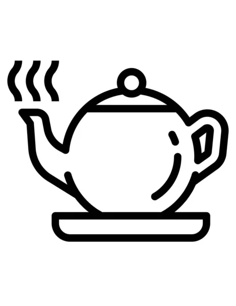 Tetera Taza Icono Ilustración Simple Los Iconos Vectores Para Web — Vector de stock