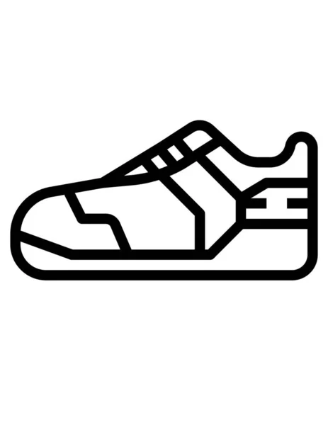 Ilustración Vectorial Los Zapatos Deportivos Modernos Icono — Vector de stock