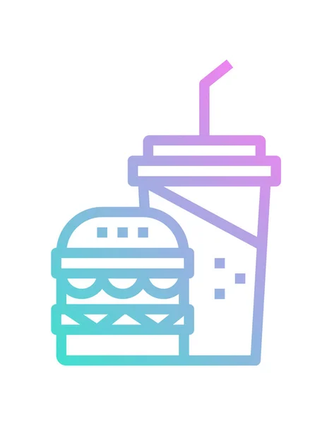 Fast Food Ikone Vektorillustration — Stockvektor