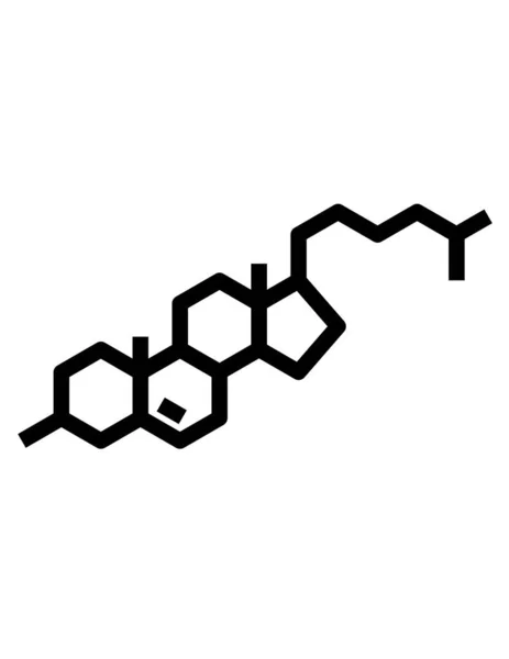 Vector Ilustración Colesterol Molécula — Vector de stock