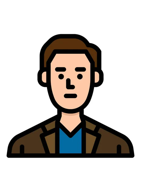 Man Avatar Pictogram Vector Illustratie Ontwerp — Stockvector