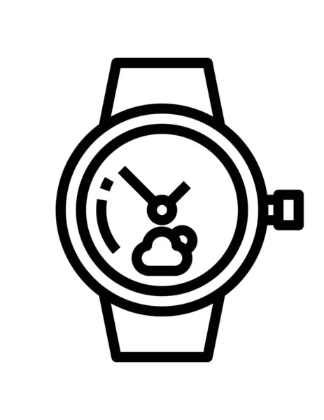 Icono Del Reloj Vector Ilustración — Archivo Imágenes Vectoriales