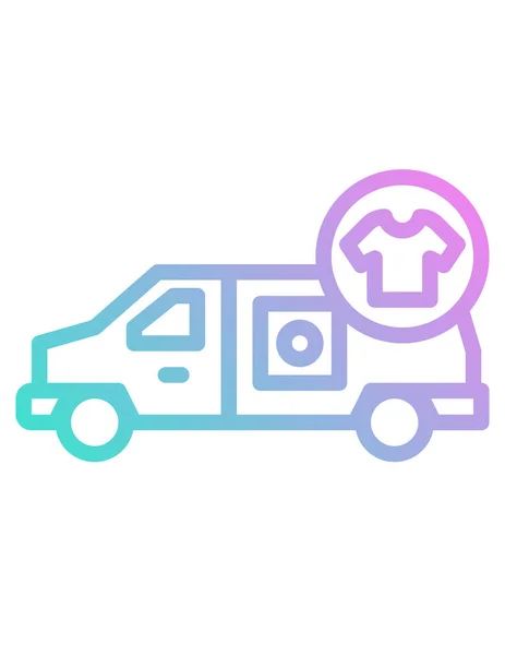 白い背景のトラックのベクトル図 — ストックベクタ