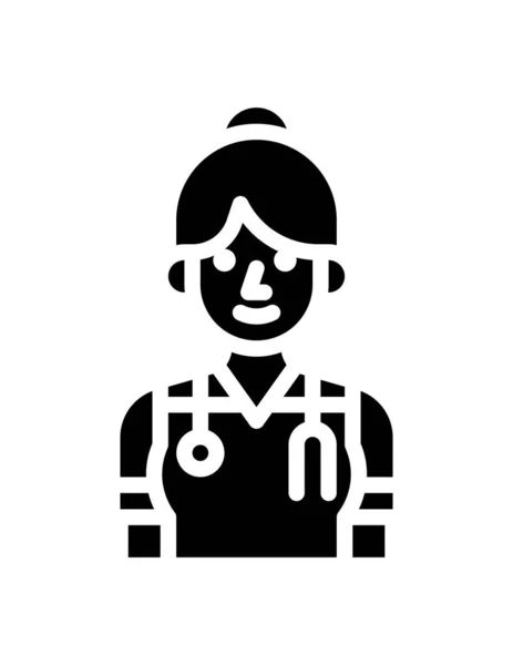 Ilustración Vectorial Personaje Médico Femenino — Archivo Imágenes Vectoriales