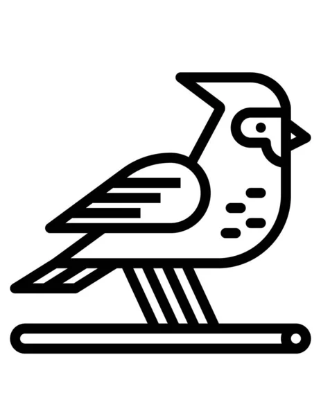 Icono Pájaro Ilustración Vector — Archivo Imágenes Vectoriales