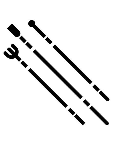 滑雪矢量图标 用于Web的踏车线图标的简单示例 — 图库矢量图片