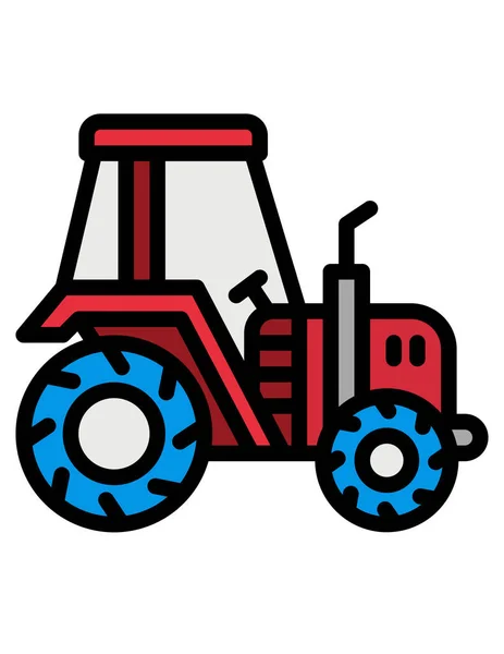 Bir Traktörün Vektör Çizimi — Stok Vektör