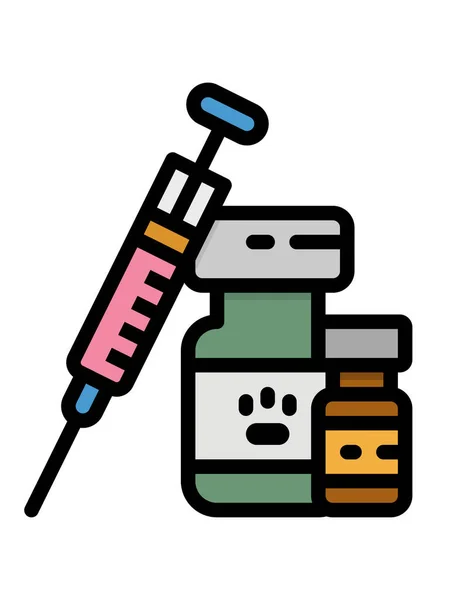 Medical Syringe Icon Vector Illustration Graphic Design — Stock Vector