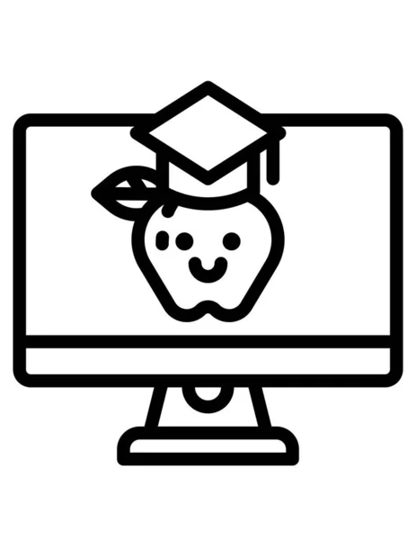 Icona Del Computer Illustrazione Vettoriale — Vettoriale Stock
