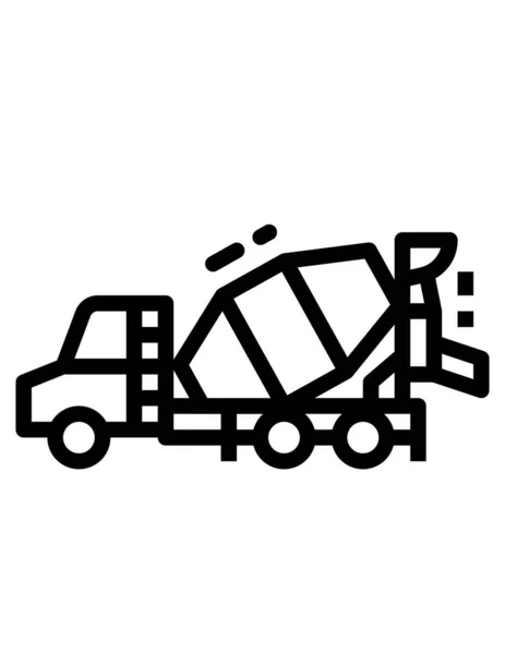 Vector Illustration Truck White Background — Stock Vector