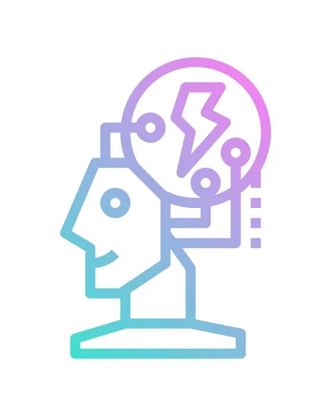Human Brain Bulb Icon Vector Illustration Graphic Design — Stock Vector