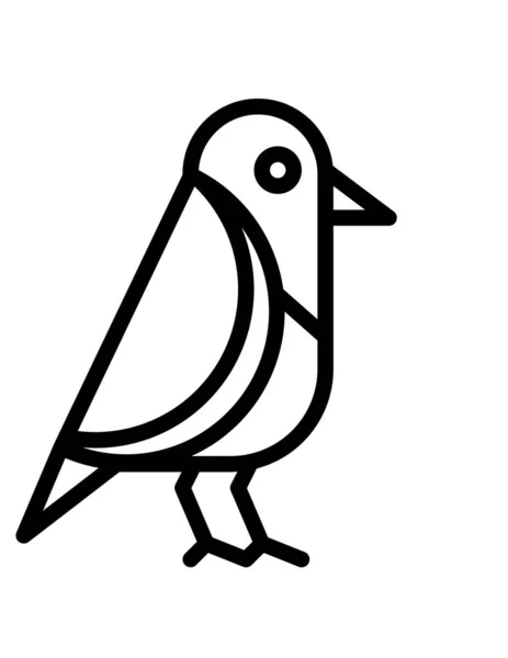 Icono Pájaro Ilustración Vector — Vector de stock