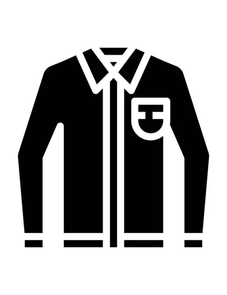 Icône Vectorielle Ligne Shirt Sur Fond Blanc — Image vectorielle