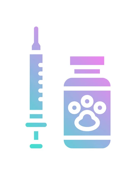 Ilustración Vectorial Jeringa Médica Icono Moderno — Vector de stock