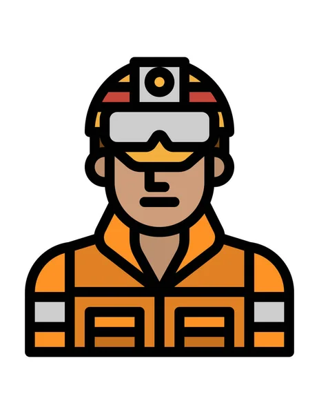 Firefighter Avatar Icon Vector Illustration Design — Stock Vector
