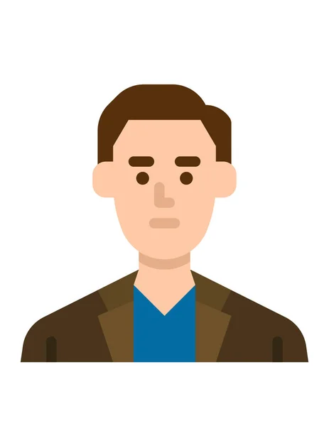 Man Avatar Pictogram Vector Illustratie Ontwerp — Stockvector