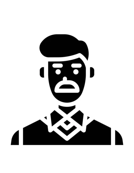 Mann Avatar Symbol Vektor Illustration Grafik Design — Stockvektor