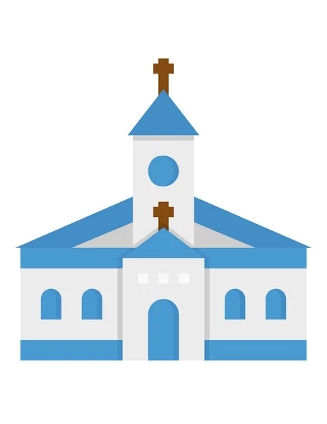Икона Церкви Религия Религия Изолированный Дизайн Векторная Иллюстрация — стоковый вектор