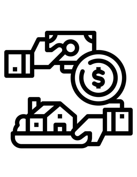 Dollar Bill Line Vector Icon — Stock Vector