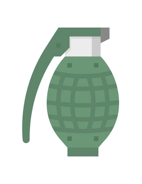 Icône Grenade Style Plat Isolé Sur Fond Blanc — Image vectorielle
