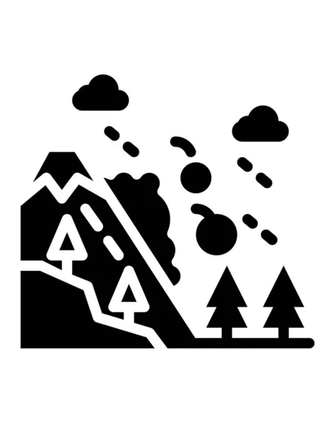 Paisaje Montaña Con Montañas Nubes — Vector de stock