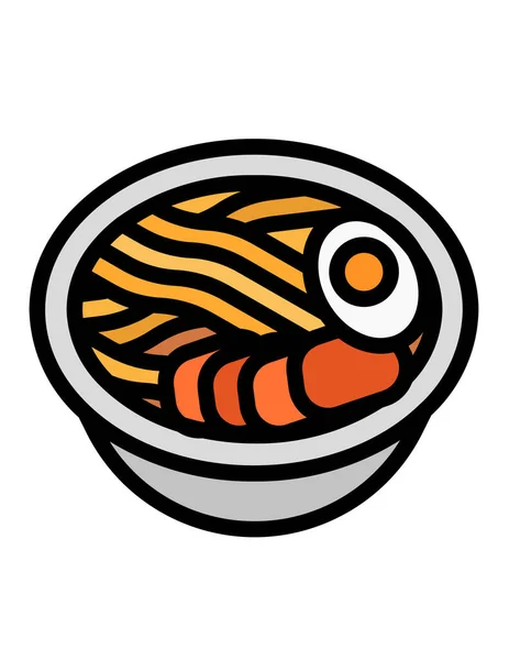 Japonês Alimento Ícone Vetor Ilustração Gráfico Design — Vetor de Stock