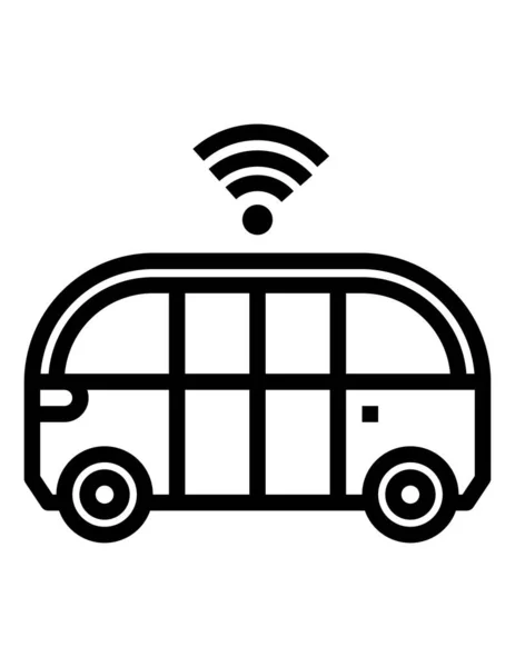 Bus Plano Vector Icono — Vector de stock