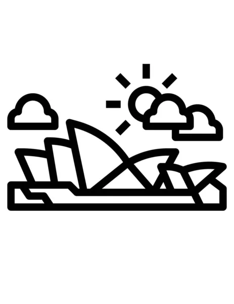 Illustration Vectorielle Icône Opéra Sydney — Image vectorielle
