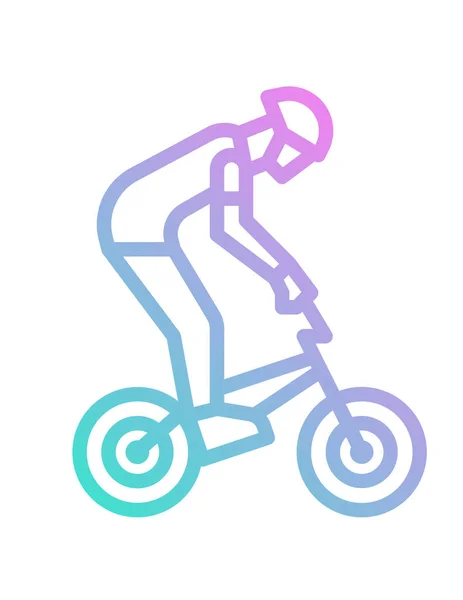 Illustration Vectorielle Homme Vélo — Image vectorielle