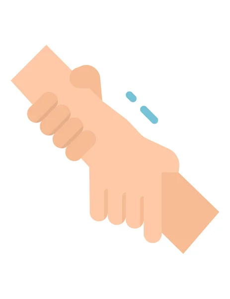 Hand Hält Ein Handshake Symbol Vektor Illustration — Stockvektor
