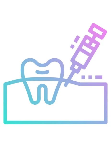 Tooth Toothbrush Vector Icon Style Bicolor Flat Symbol Blue Gray — Stock Vector