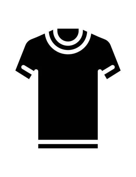 Shirt Lijn Vector Icoon Witte Achtergrond — Stockvector