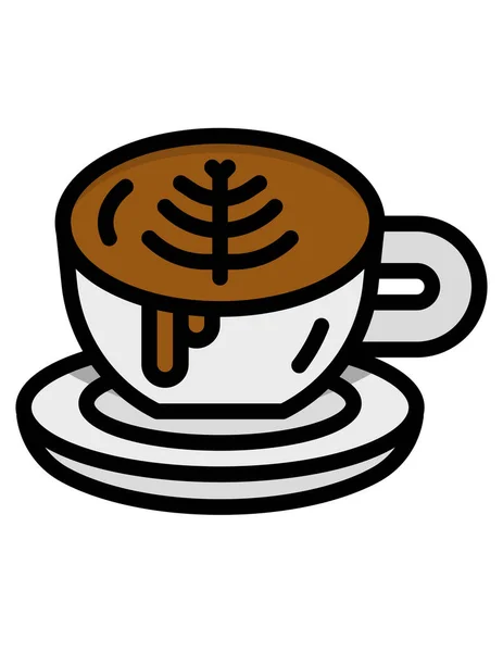 Vektorillustration Einer Tasse Kaffee — Stockvektor