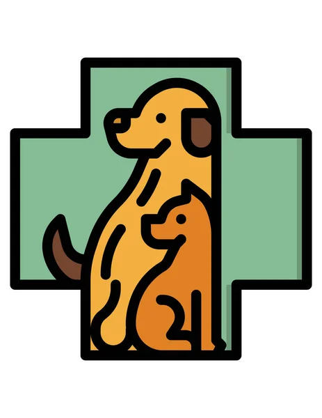Векторная Иллюстрация Иконки Собаки — стоковый вектор