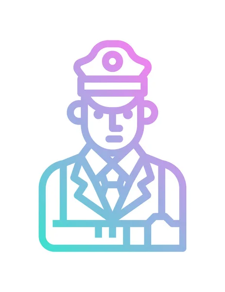 Illustrazione Vettoriale Icona Poliziotto — Vettoriale Stock
