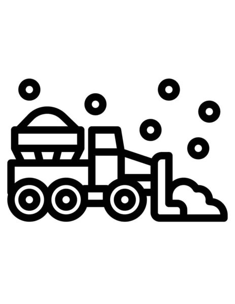 Vectorillustratie Van Een Sneeuwploeg — Stockvector