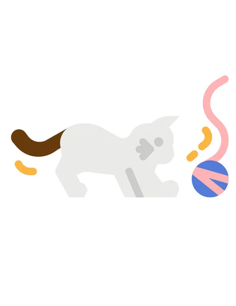 Иконка Кота Собаки Стиле Мультфильма Изолированные Векторные Иллюстрации — стоковый вектор