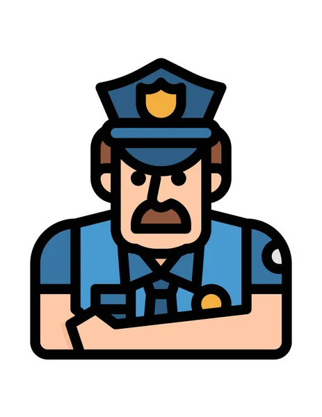 Policeman Icon Vector Illustration — Stock Vector