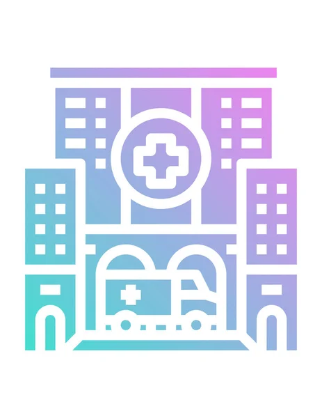 Krankenhaus Symbol Auf Weißem Hintergrund — Stockvektor