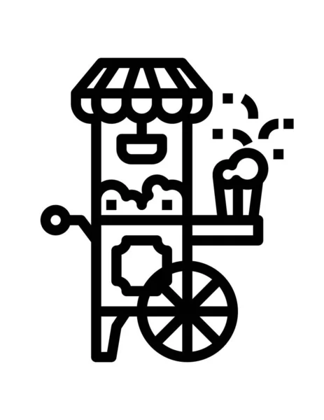 Popcorn Symbol Vektorillustration — Stockvektor