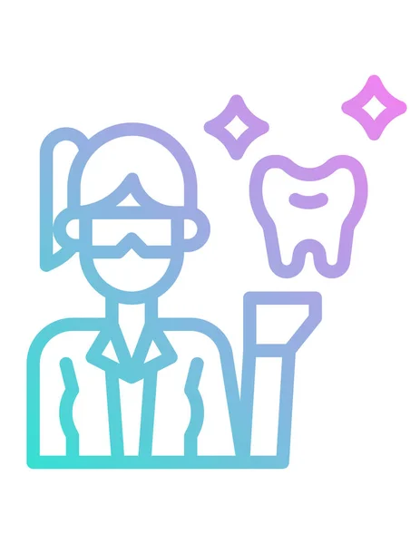 歯のケアと歯のアイコン ベクターイラスト — ストックベクタ
