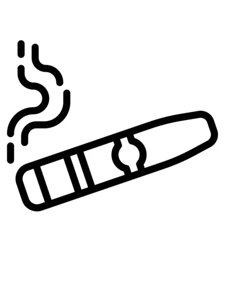 Icono Cigarro Ilustración Vectorial — Archivo Imágenes Vectoriales