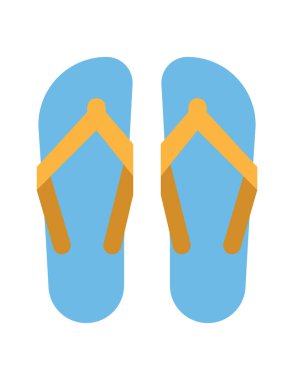 Parmak arası terlik ikonu. düz dizayn biçimi 10