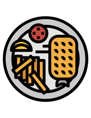 yiyecek ve içecek vektör simgesi